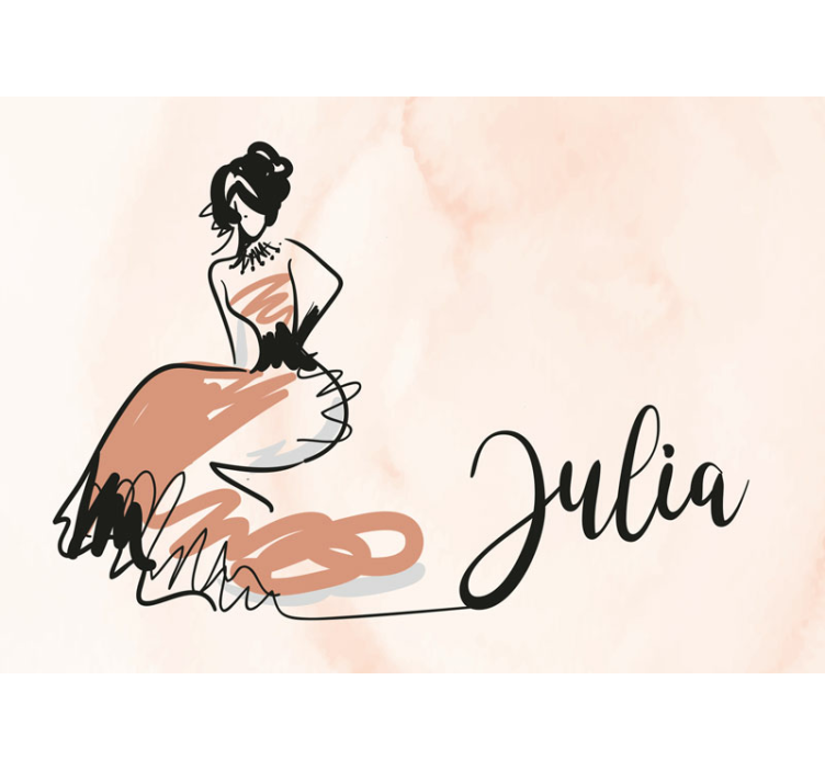 Fototapet kunst elegant mode skitse - TenStickers