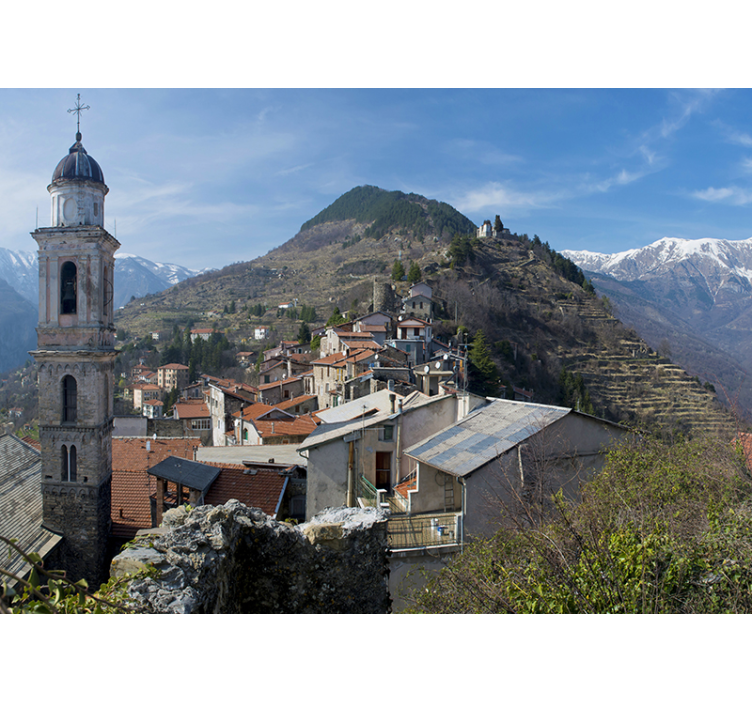 By i bjergene fototapet - TenStickers