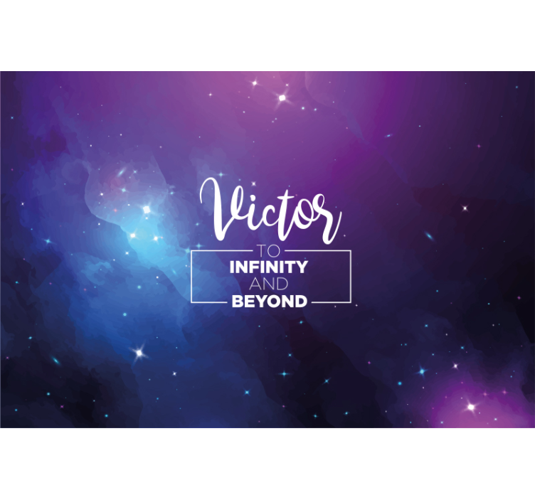 Galakse personaliseret citat brugerdefineret fototapet - TenStickers