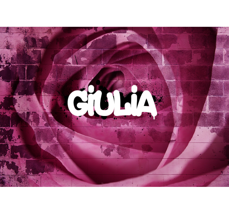 Personlig blomstermotiver med graffiti - TenStickers