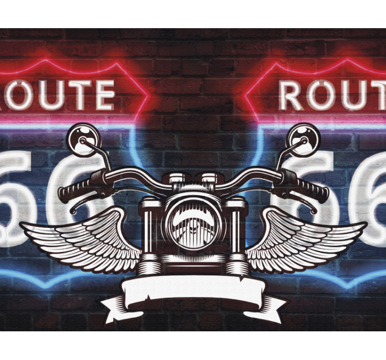 California route 66 motorcykel fototapet - TenStickers
