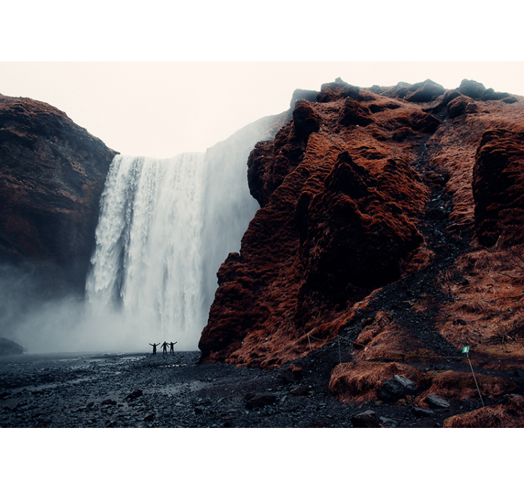 Fototapet vandfald grand vandfald udsigt - TenStickers