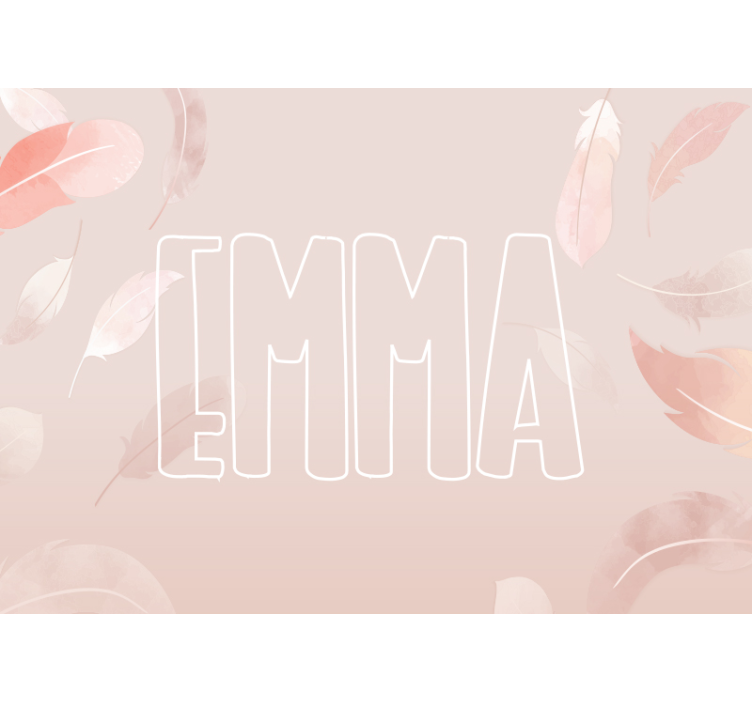 Babyværelse fototapet med tilpasset navnegenerering - TenStickers