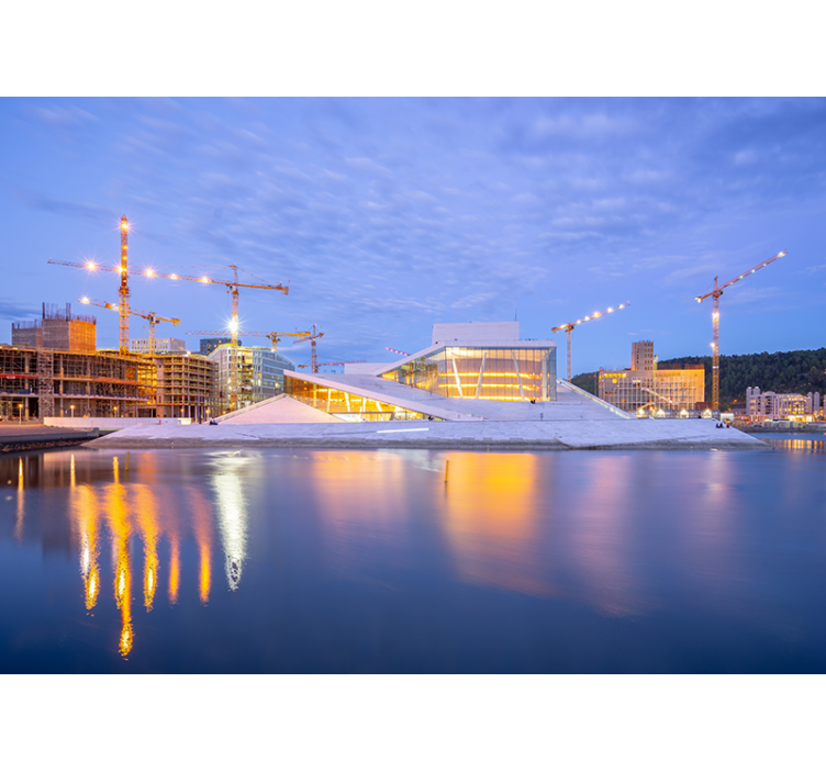 Moderne arkitektonisk design fototapet af byer - TenStickers