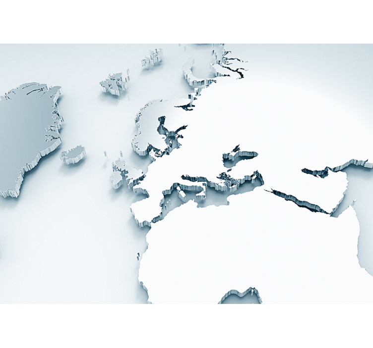 3d-effekt verdenskort 3d fototapet - TenStickers