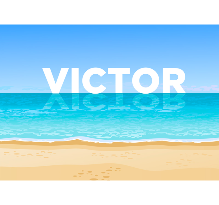 Strand med vand fototapet hav - TenStickers