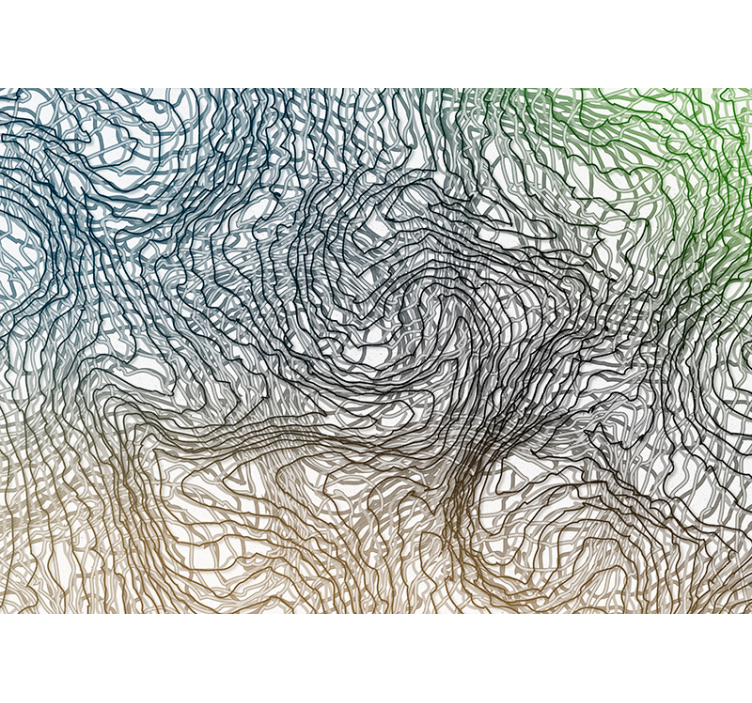 Organiske linjemønstre mønster fototapet - TenStickers