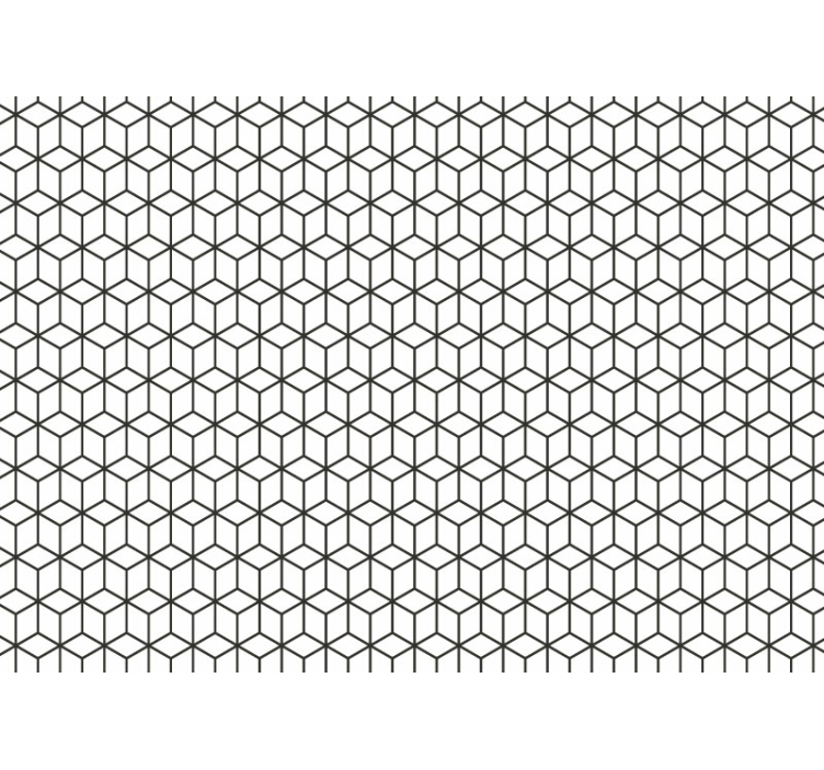 Geometrisk terningmønster mønster fototapet - TenStickers