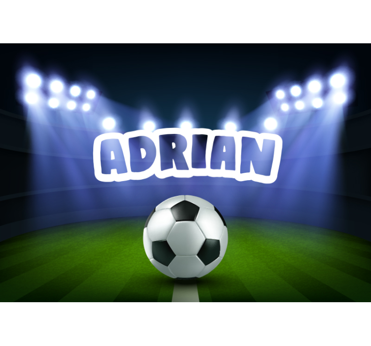 Fodboldbanefest fototapet med folk - TenStickers