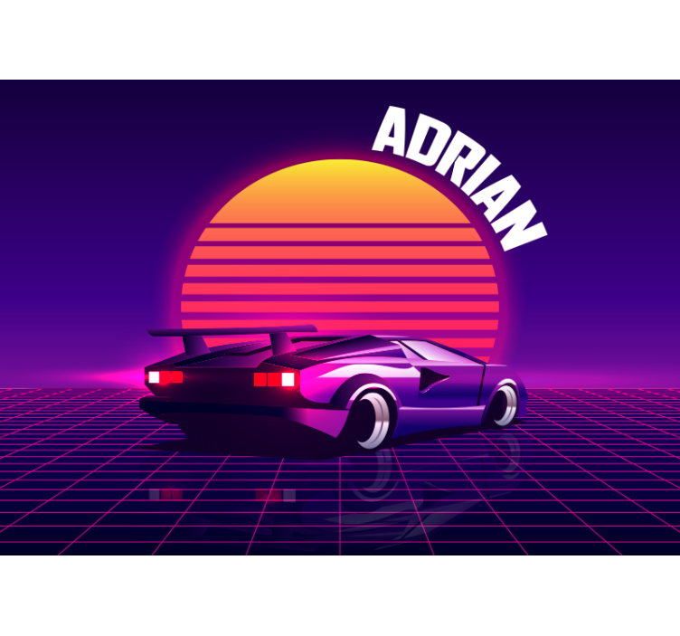 Fototapet køretøj retro racerbil - TenStickers