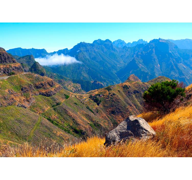 Madeira island bjerg vægmaleri - TenStickers