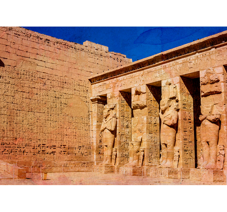 Gamle egyptiske hieroglyffer afrikansk fototapet - TenStickers