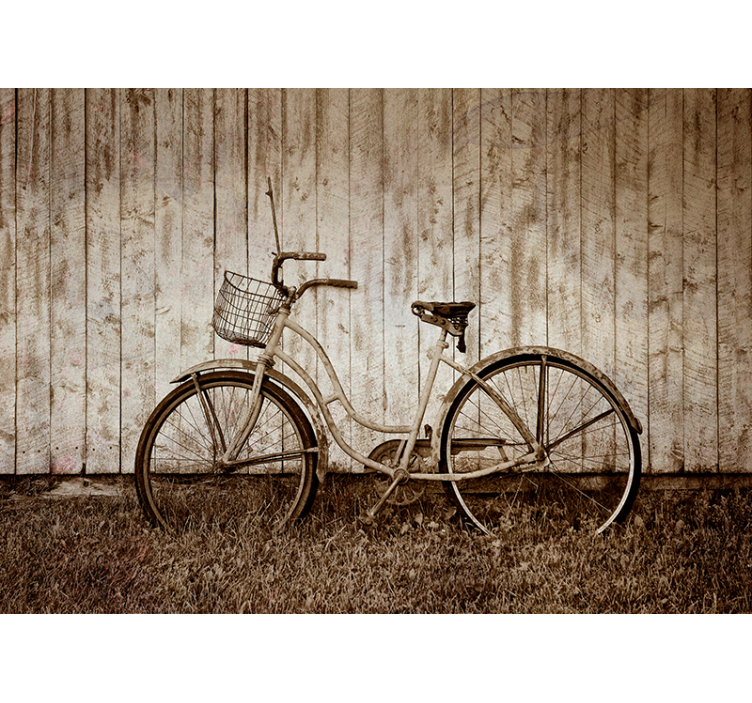 Fototapet køretøj vintage cykelscene - TenStickers