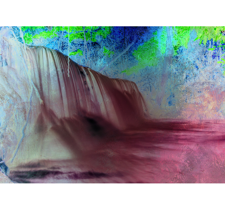 Vandfald forår og efterår natur fototapet - TenStickers