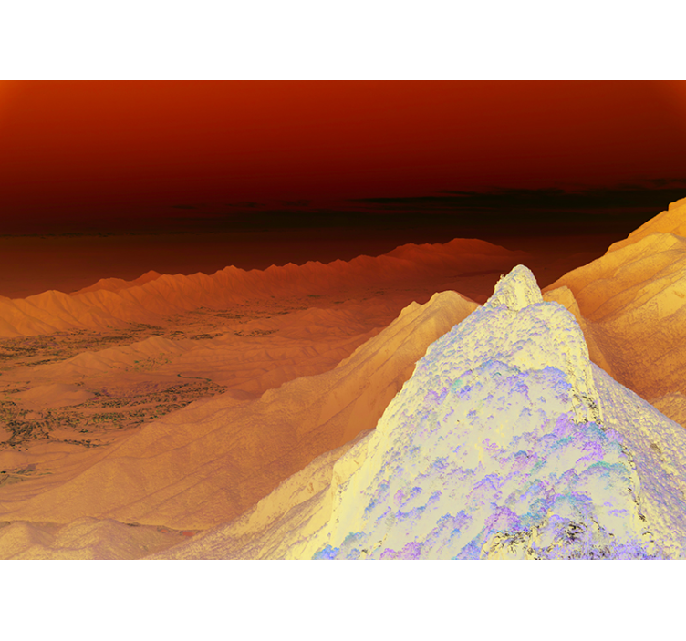 Landskab fototapet fantastisk bjergudsigt - TenStickers