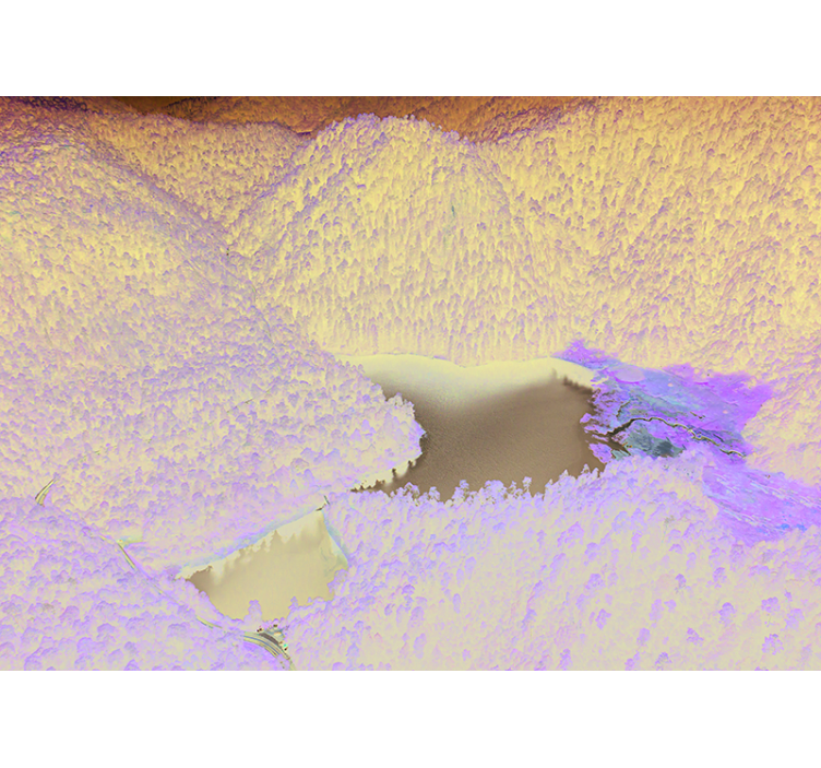 Bjergsøens ro landskab fototapet - TenStickers