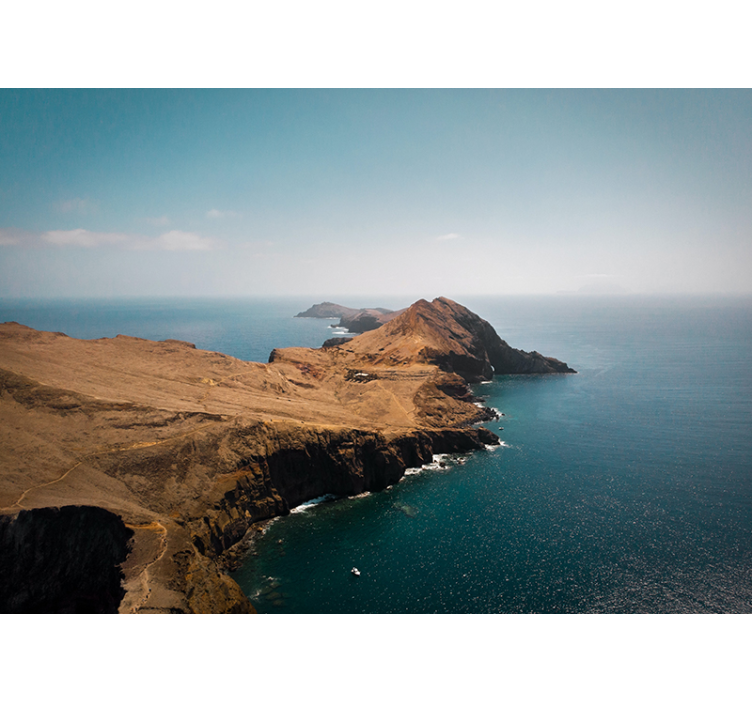 Udsigt over kysten af bjergene landskab fototapet - TenStickers