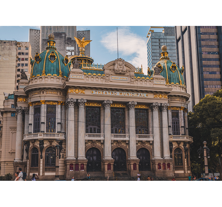 Historisk teaterarkitektur fototapet af byer - TenStickers