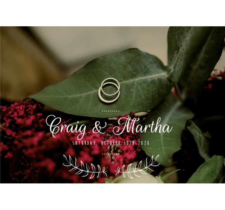 Evige vielsesringe kærlighed fototapet - TenStickers