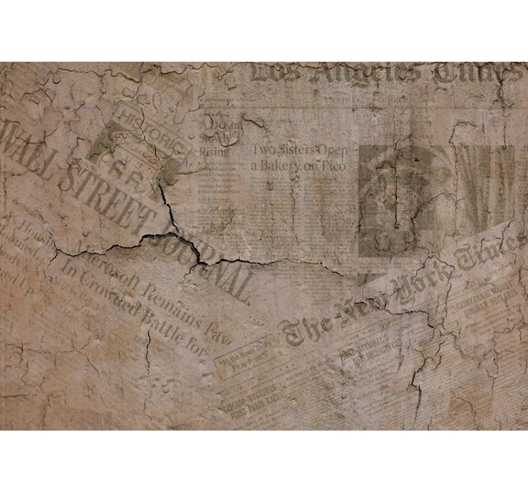 Mange aviser vintage vægmaleri - TenStickers