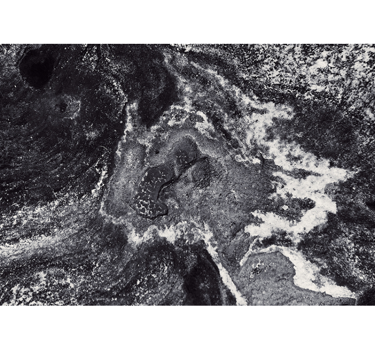 Sorte og hvide sten stue vægmaleri - TenStickers