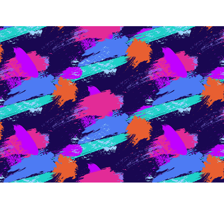 Fototapet abstrakt farverige penselstræk - TenStickers