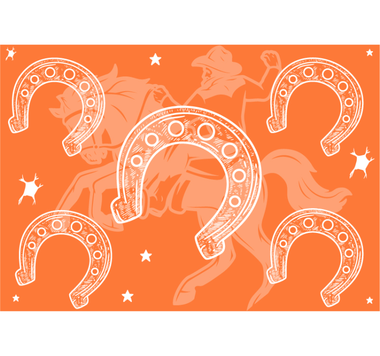 Hestesko vintage fototapet - TenStickers