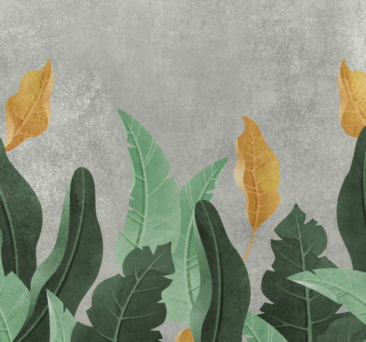 Planter på beton fototapet til stuen - TenStickers