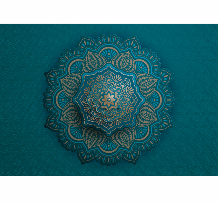Mandala turkis fototapet - TenStickers