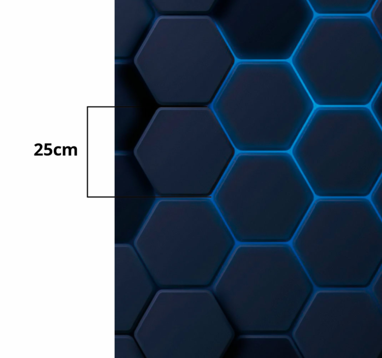 Mønster fototapet hexagonale nuancer - TenStickers
