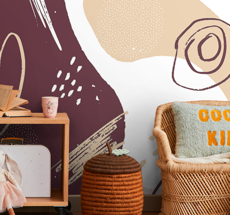 Abstrakte geometriske former fototapet abstrakt - TenStickers