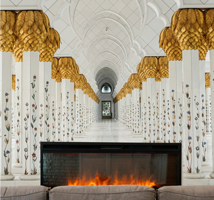 Afrikansk fototapet majestætisk søjle foyer - TenStickers