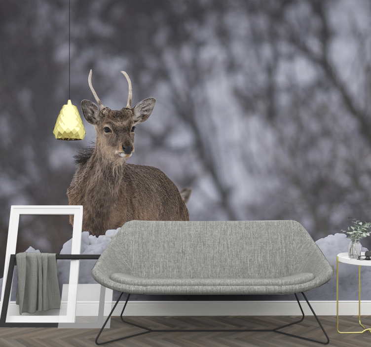 Baby rensdyr landskab fototapet - TenStickers