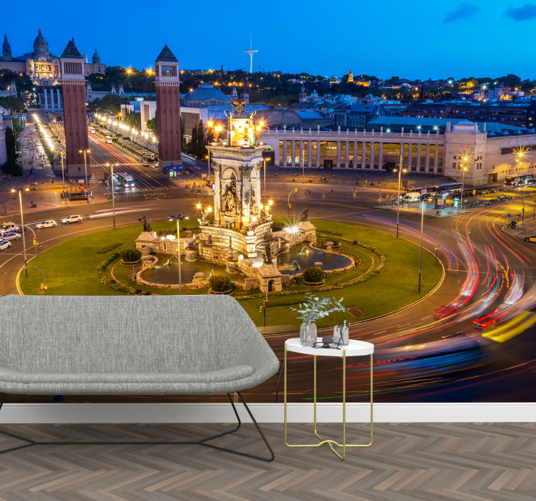 Barcelona plaza de españa byfototapet - TenStickers