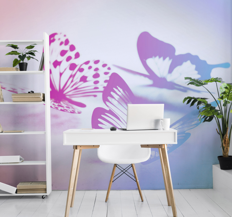 Bicolor sommerfugle dyr fototapet - TenStickers