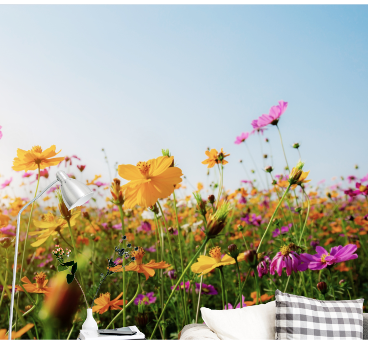 Blanding af blomster typer fototapet - TenStickers