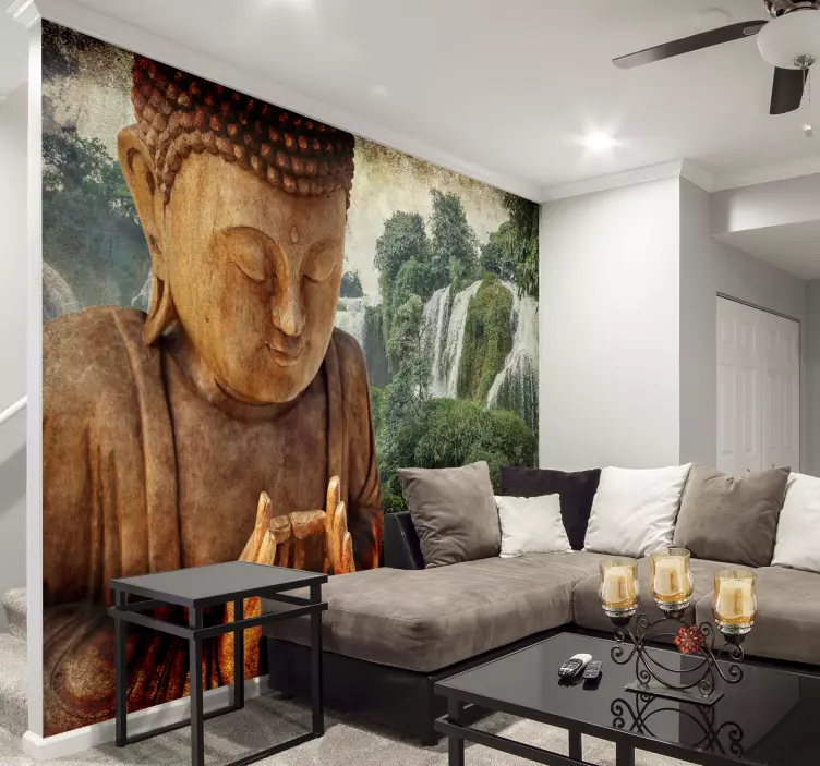 Buddha landskab fototapet - TenStickers