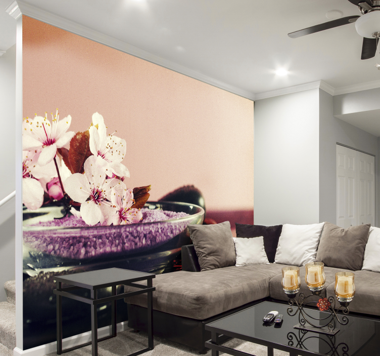 Bundt af orkideer blomst fototapet - TenStickers