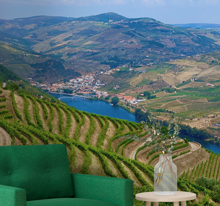 Douro høst bjerg fototapet - TenStickers