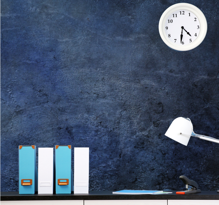 Dyb blå mønster fototapet - TenStickers