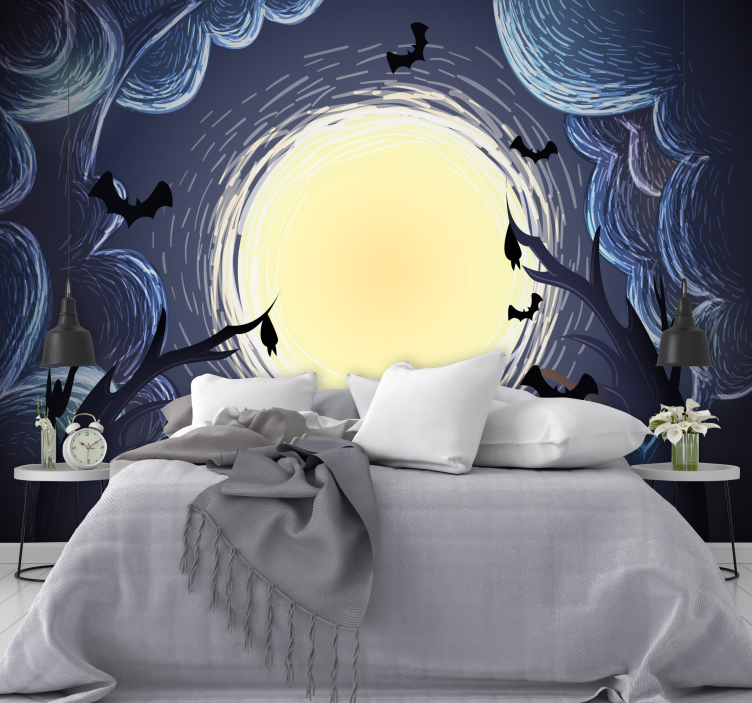 Elegant halloween flagermus fototapet - TenStickers