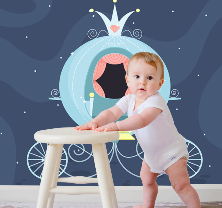 Eventyrvogn fototapet til børneværelse - TenStickers