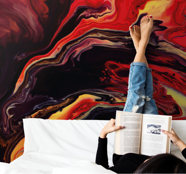 Fototapet abstrakt dynamiske virvlende mønstre - TenStickers