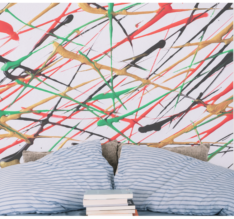 Fototapet abstrakt energiske penselstræk - TenStickers