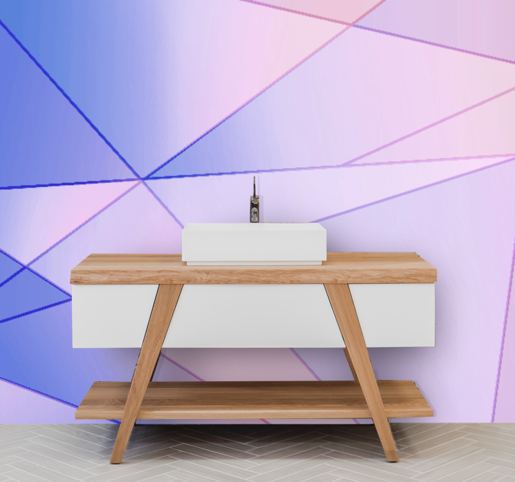 Fototapet abstrakt geometrisk farvespil - TenStickers