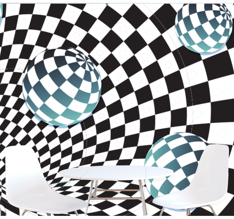 Fototapet abstrakt illusorisk sfæremønster - TenStickers