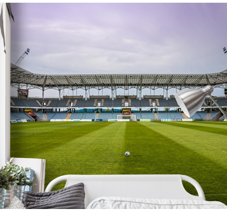 Fototapet af byer fodboldbane scene - TenStickers