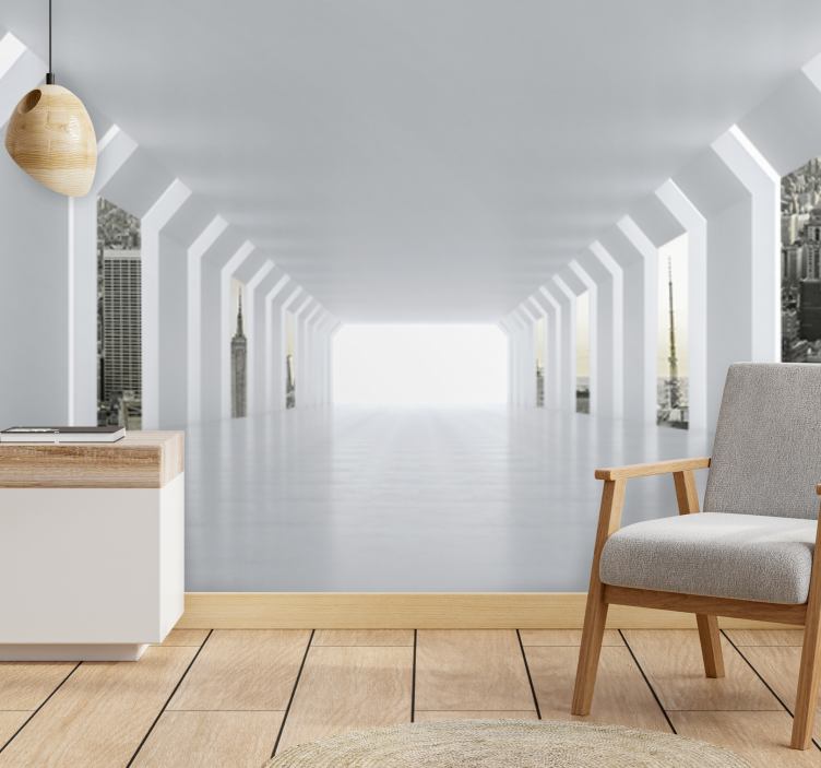 Fototapet af byer futuristisk bylandskab - TenStickers