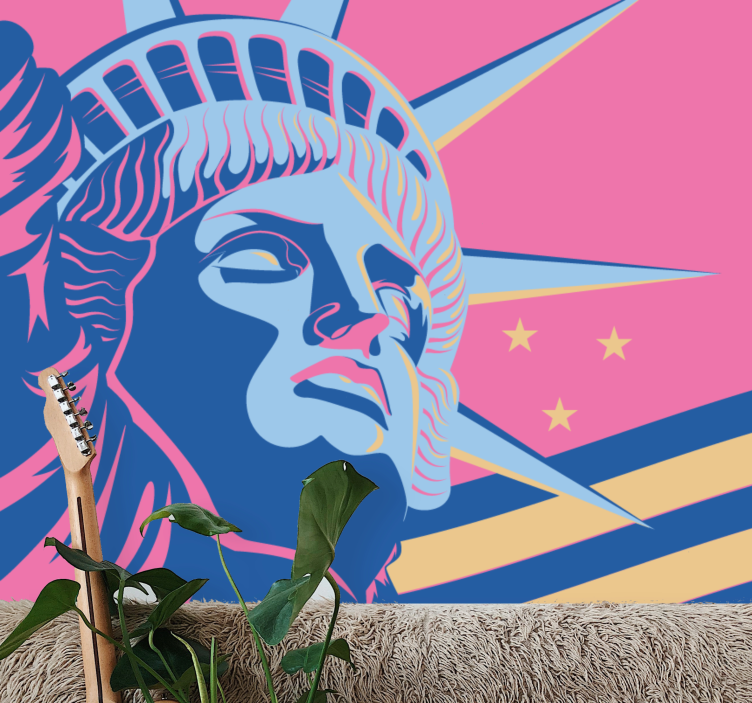 Fototapet af byer liberty monument - TenStickers