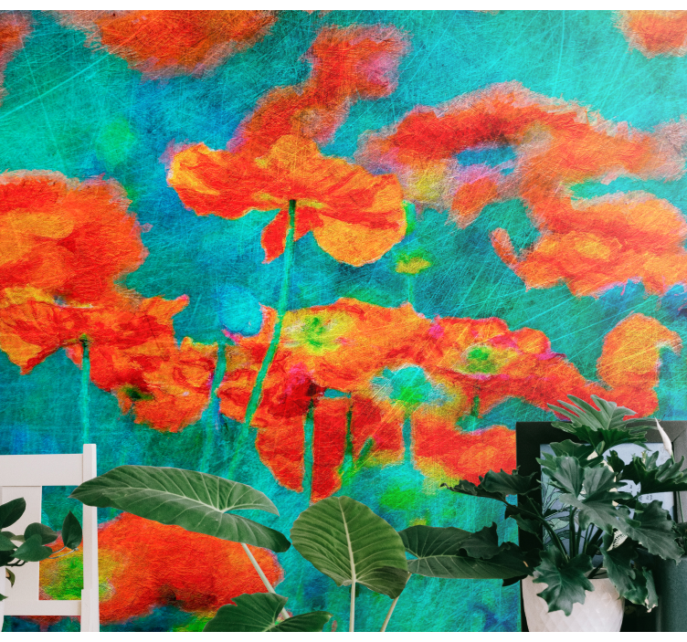 Fototapet blomster livlige blomsterudtryk - TenStickers